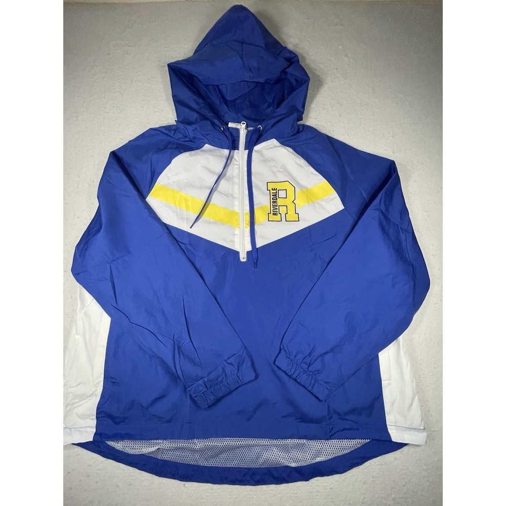 NWT Riverdale R Varsity Windbreaker Jacket Mens XXL Hooded Pullover BioWorld